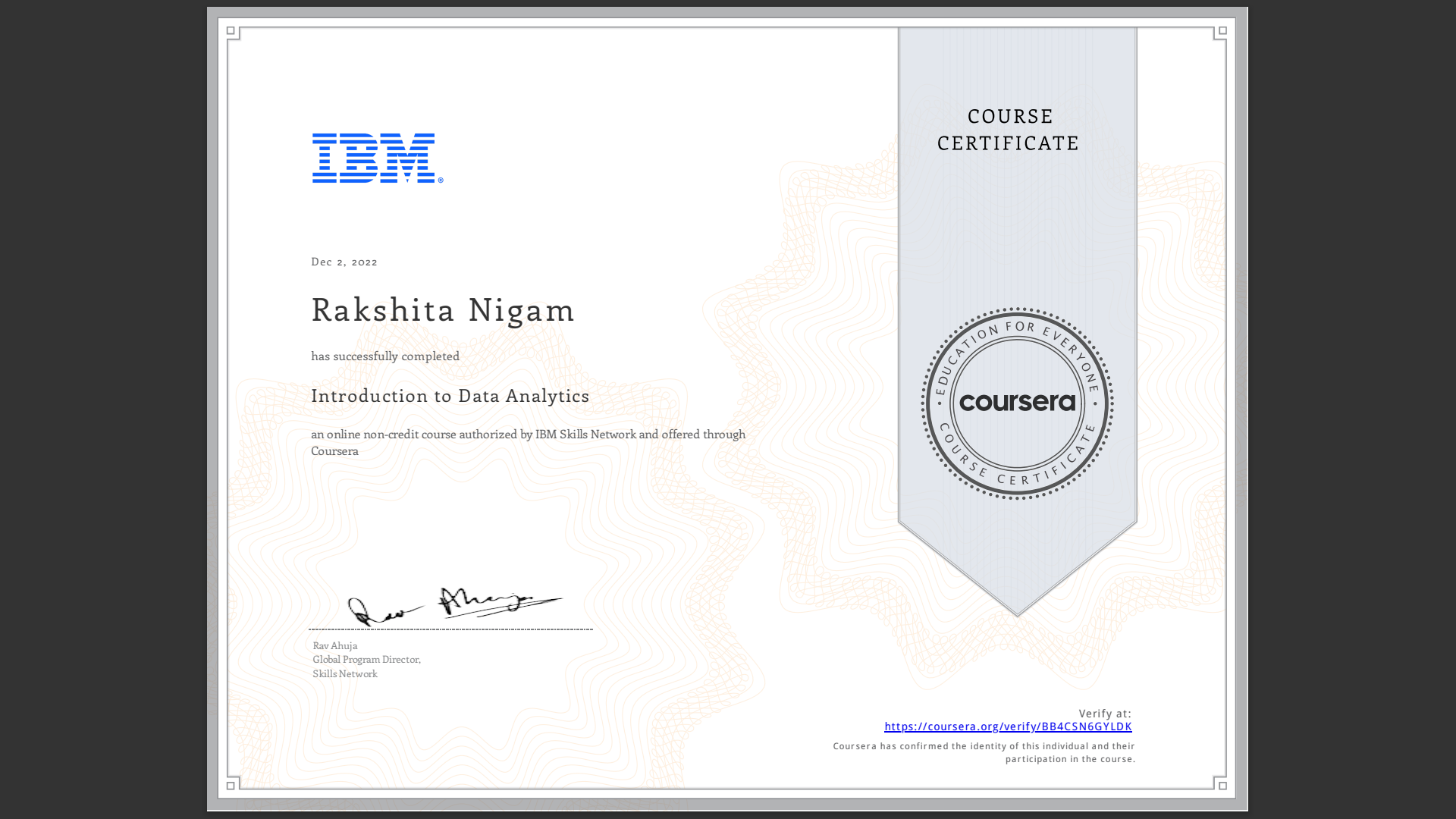 Introduction to Data Analytics
